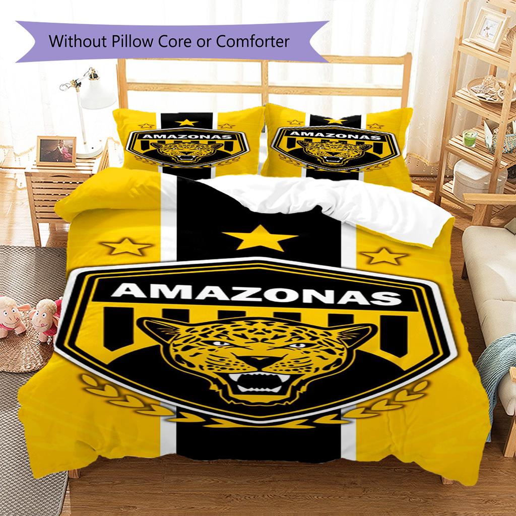 AMAZONAS FC Pattern Bedding Set Quilt Cover Pillowcase Home Decor Gift (1 * duvet cover + 2 * pillowcase, without core)