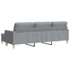 Vidaxl 3-Osobowa Sofa Z Podnóżkiem, Jasnoszary, 210 Cm, Tkaniną