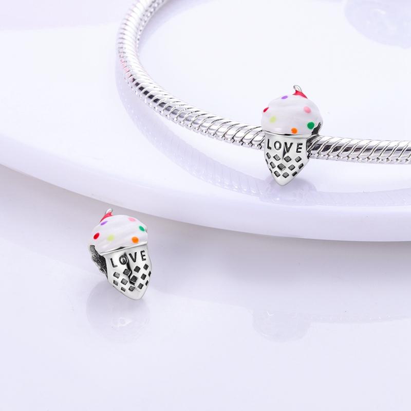 

Plated 925 Silver Macaron Cake Charms Fit 925 Charms Bracelet Beads Jewelry Gifts for Women