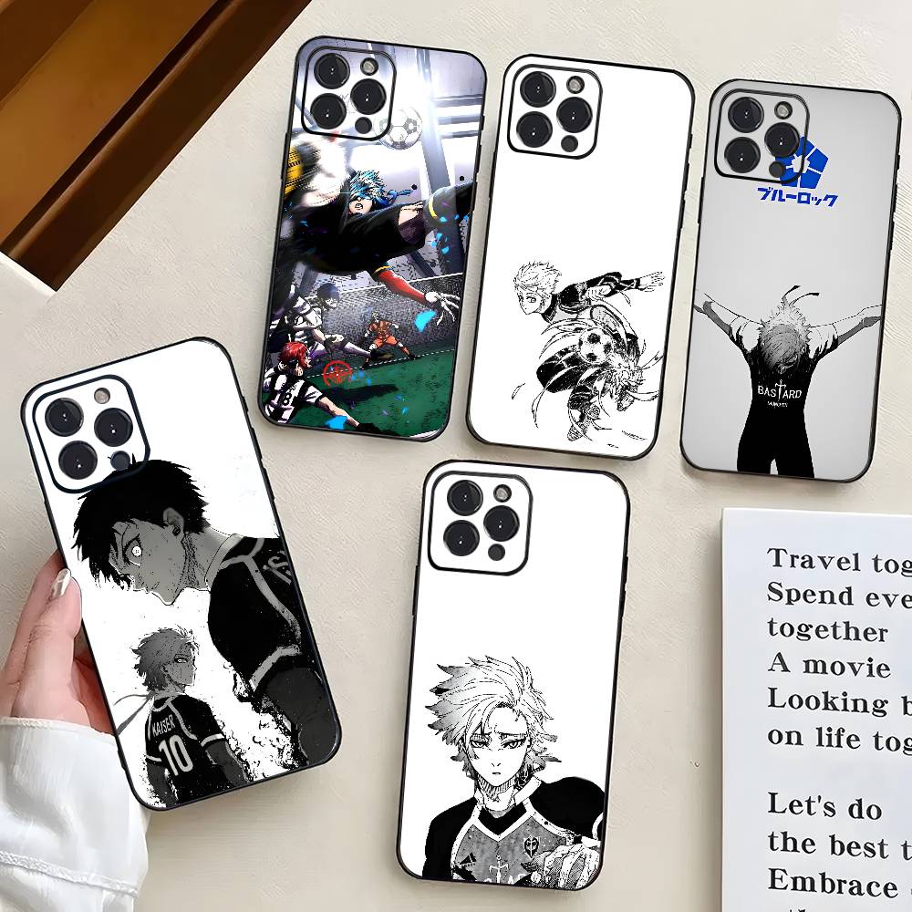 Anime M-Michael Kaiser For IPhone 17 Air 16 15 14 13 12 11 Pro Black Soft Cover Phone Case