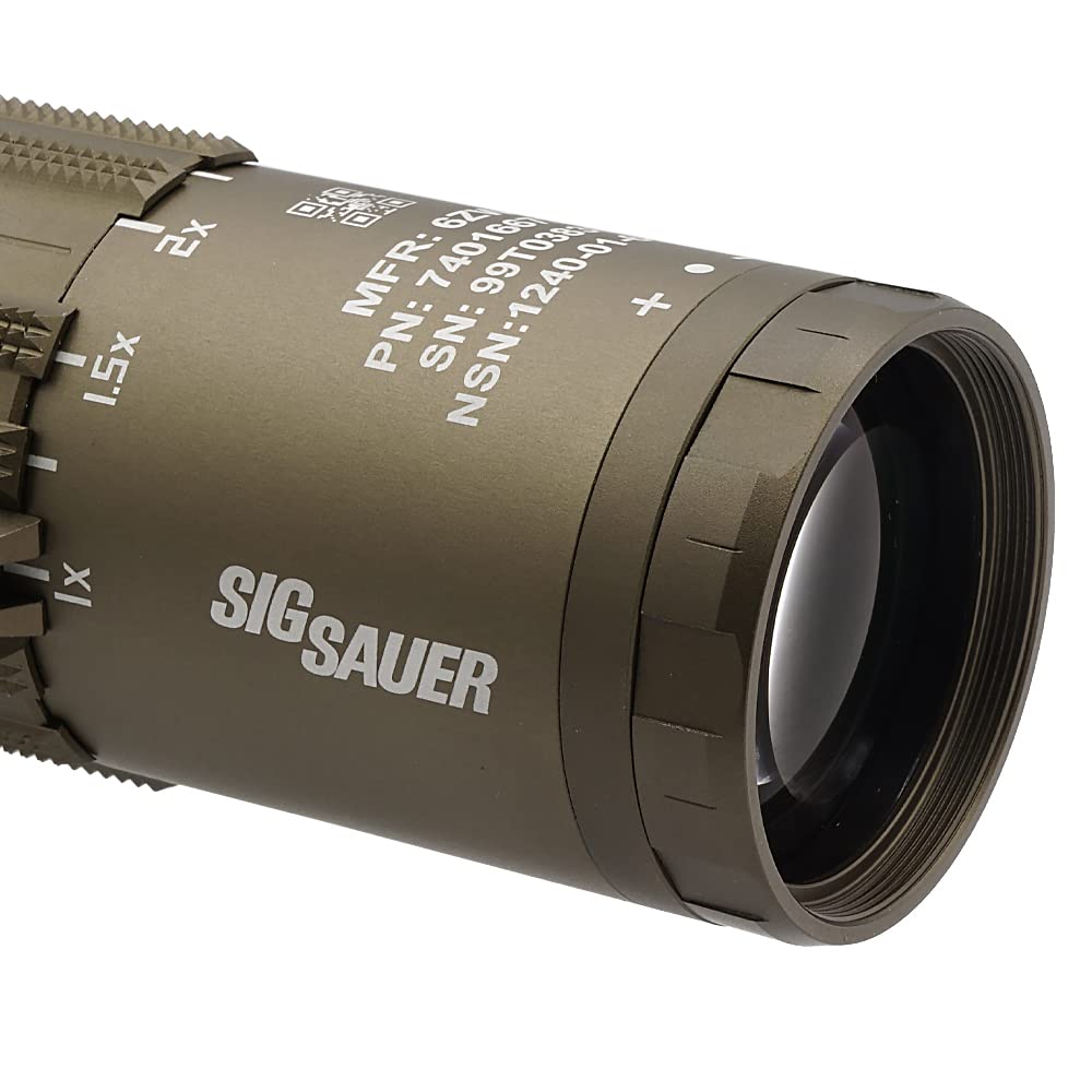 Evolution Gear Variable First Focal Plane Replica Scope for the SIG TANGO 6T DVO Short 6x Super 6068 Aluminum Dark Earth Tan Color (FFP) 1-6X24mm