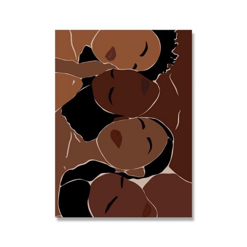 Africa Boho Queen Black Woman Hand Nordic Poster  Print  Abstract Canvas Wall Art for Living Room  Decorative Wall Pictures