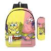 Spongebob Squarepants Children'S School Bag Male And Female Students Backpack Kindergarten Cute Cartoon Backpack Pencil Bag