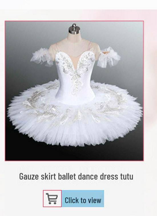 Pink Swan Ballet Performance Tutu Dress for Girls