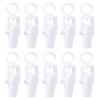 10 Pieces Hanging Laundry Hooks Clip Plastic Swivel Hanging Towel Clips Strong Clips with Hanger Hook for Curtain