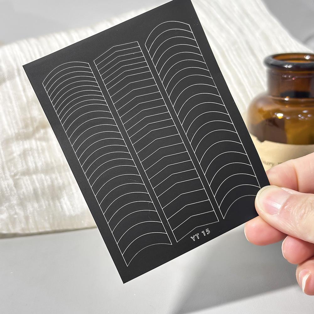 V-Shaped Moon Smile Line French Nail Art Stickers for Nail Polish Gel