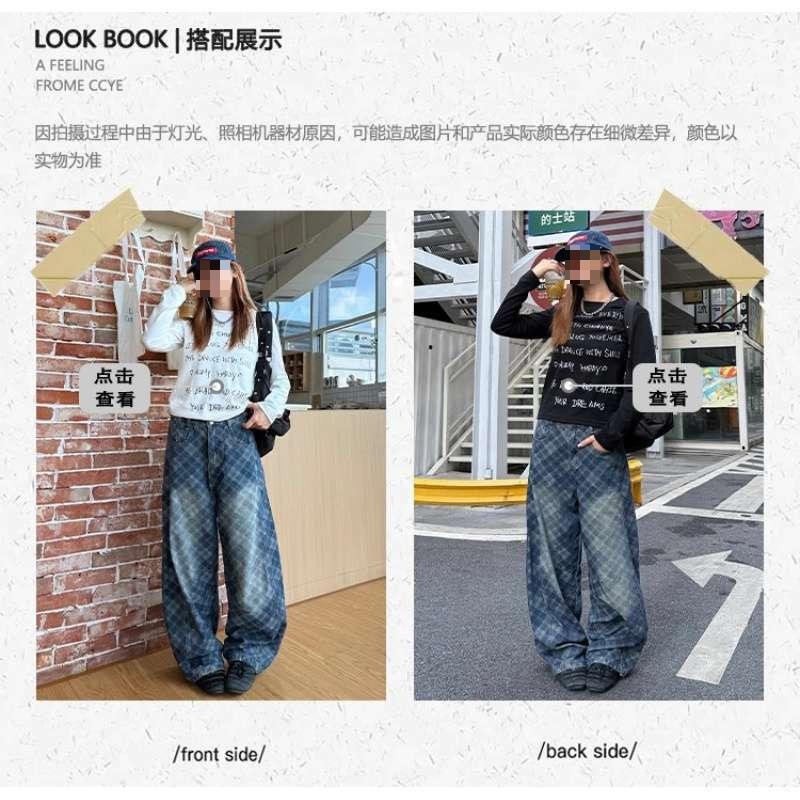 JYL Women s Bootcut Jeans New American Embroidered Street Punk Denim Pants XL