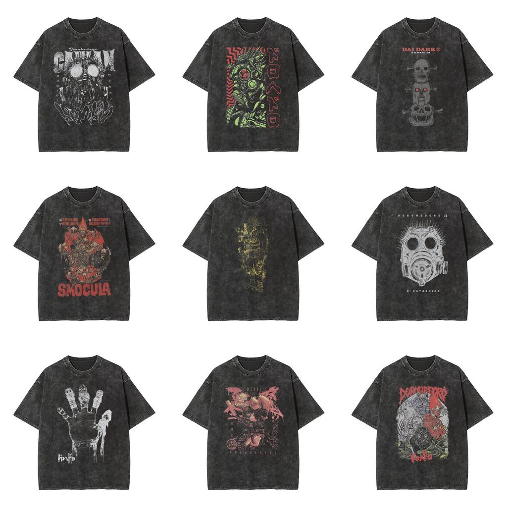 Cartoon Dorohedoro T Shirt For Teens Boys Cotton Short Sleeve Casual Fashion
