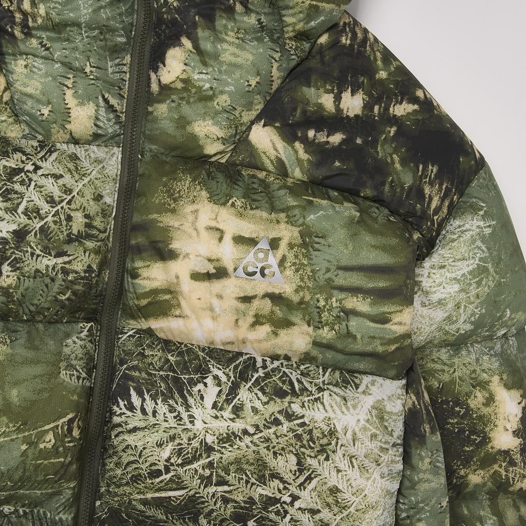 Nike Pattern Print Zip-Up Hooded Jacket Unisex Outerwear Oil-Green FB8122-386