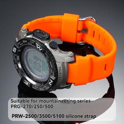 Pre sériu Casio PROTREK PRW 3500 2500 5000 prw5100 PRG 250T 270 prg550 200 mäkký silikónový vypuklý remienok na hodinky