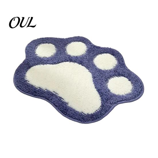 Washable Non-slip Rug Cat Paw Bath Mat, Non-Slip Soft Fluffy Rug, Absorbent Anti-slip Shower Mat Cute Area for Entrance Bathroom Bedroom Floor