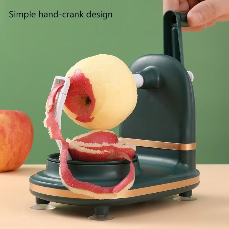 Hand Crank Rotating Peeler Slicers For Kitchens Multifunctional Fruit and Vegetable Peeling Machine with Suction Base