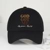 Cool Hippie Curved Brim Baseball Cap God Got Me Print Premium Trucker Hat Snapback Hat For Casual Leisure Outdoor Sports