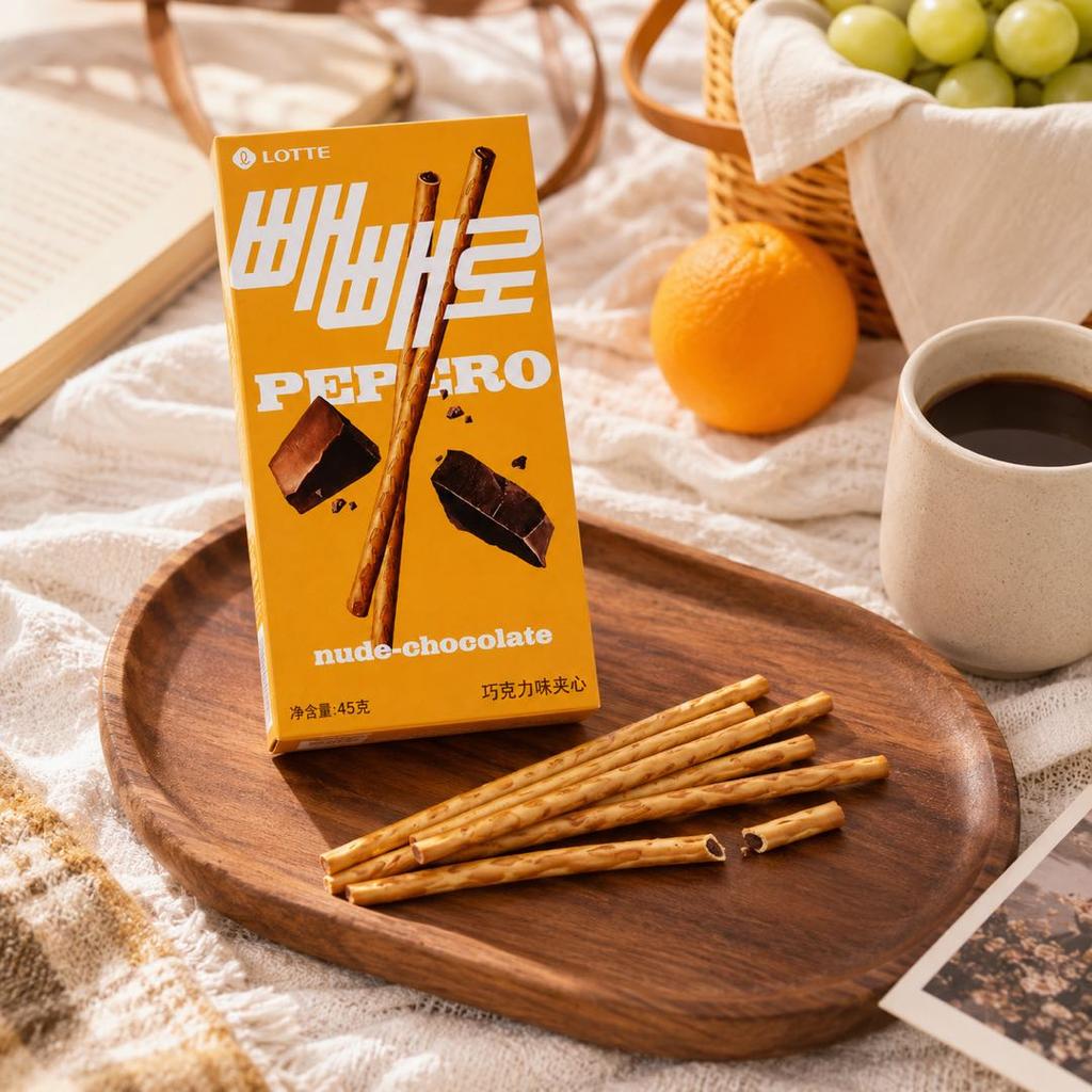 Lotte Pepero Schokoladengefüllte Keksstäbchen 45g
