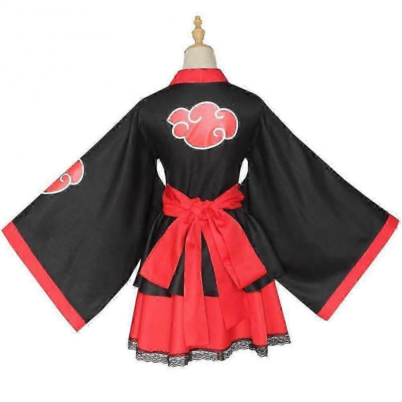 Women Naruto Akatsuki Kimono Dress Anime Cosplay Costume Halloween Carnival Costume