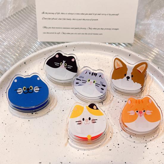 2Pcs Double-Sided Binder Clip Cartoon Cat And Dog Note Holder Clips
