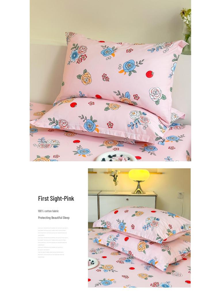 2025 New Style Pure Cotton Pillowcase Set: Simple Twill 48x74 Household Cover (Set of 2)