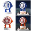 Astronaut Desk Fan 500mAh USB Rechargeable Summer Cooling Fan Quiet Portable Office Bedroom