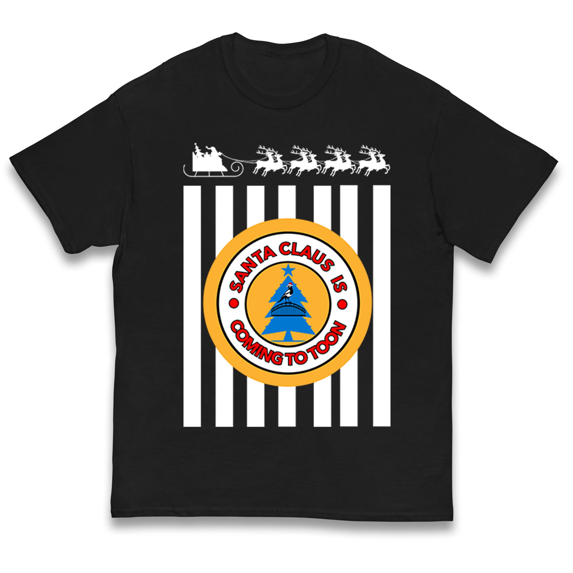 Santa claus is coming to toon christmas Kids T Shirt 100