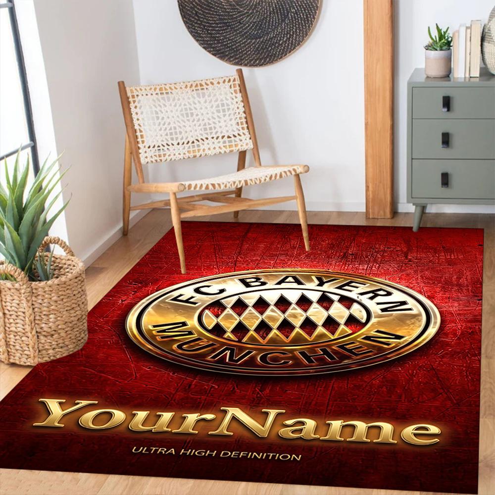 Bayern Munich Customize Your Name Floor Rug Office Rug Suitable for Entryway Balcony Kitchen Hallway Antislip Carpet Office home decor