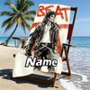 Personalisierbares Strandtuch mit individuellem Namen und Michael Jackson Druck, für Reise Camping Strandparty Heimdeko, Geburtstagsgeschenk für Familie & Freunde