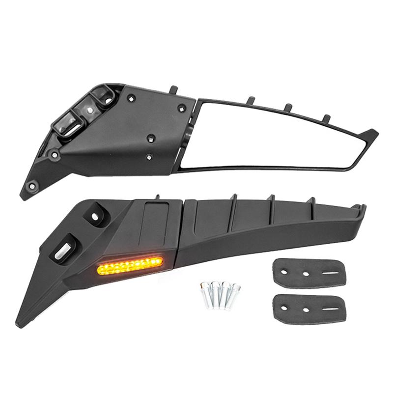 

ATV Motorcycle Wing Rearview Mirror Adjustable Rotating Side Mirror For 250 600 250Sr 450Sr Accessories чёрный
