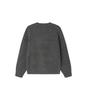 Blackbrown Wool Round Neck Knit Cardigan [Charcoal]