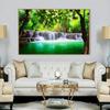 Modern Waterfall Lake Landscape Canvas Print Frameless Wall Art Poster for Living Room Decor