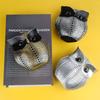 Elegant Owl Resins Statue Ornament with Dots Pattern Contemporary Decors Sculpture for Living Room and Bedroom Tabletop