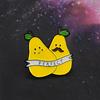 Cute Cartoon Couple Pear Hug Brooch - Trendy Love Badge