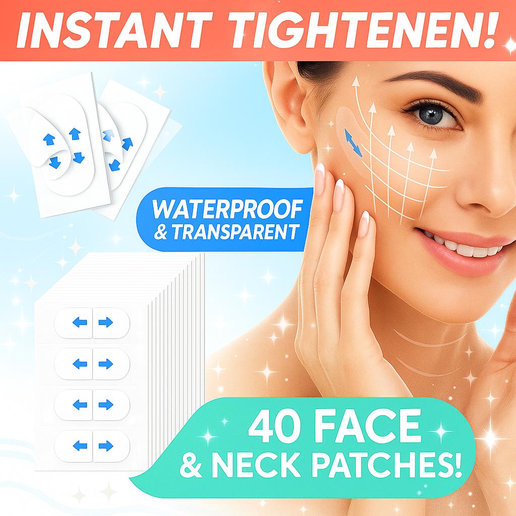 40PCS Face Lifting Tape  for Eye  Double Chin & Neck  Instant Skin Tightening  Waterproof  Transparent Face Shaping Patches  Facial Lifting