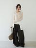 Solid Color Round Neck Long Sleeve Slim Fit Base Shirt for Women - Autumn/Winter 11096