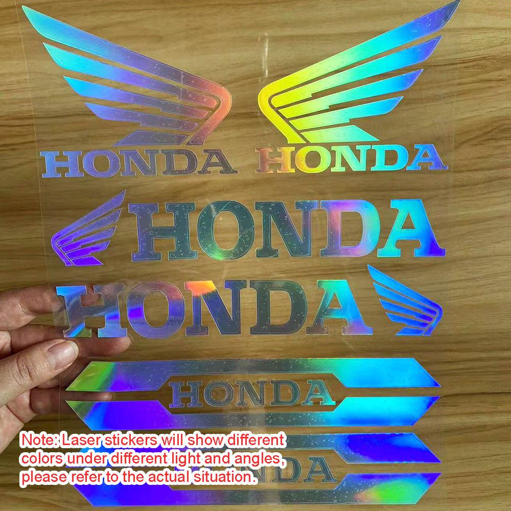 ZLQ4  Car Reflective Stickers Hollow Letter Carved Decals for Honda Motorcycle Helmet Scooter Tail Box Shock Absorber Decoration