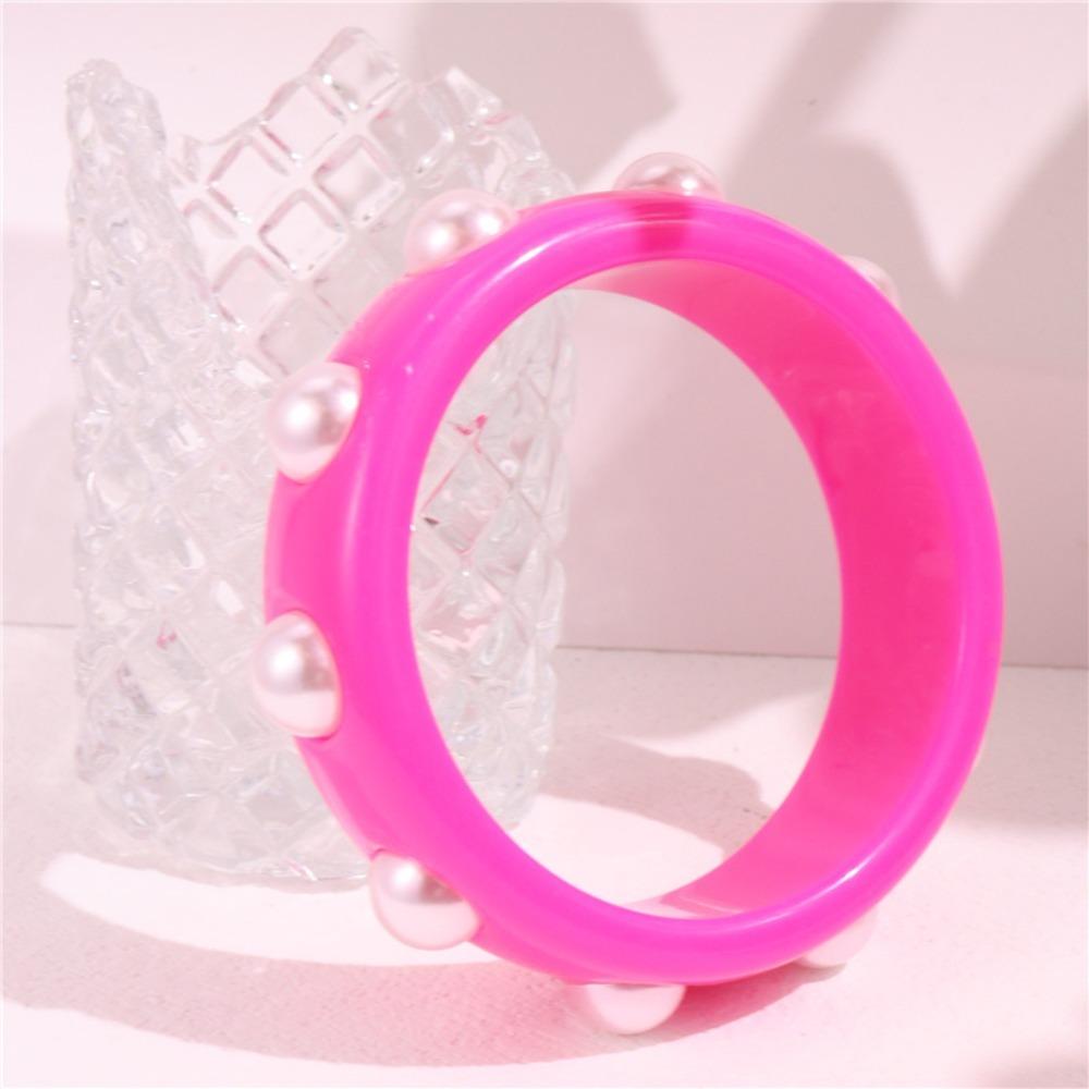 Exaggerated Acrylic Open Bangle Wave Point Y2K Hand Ring Heterotypic Wide Bracelet  Decoration