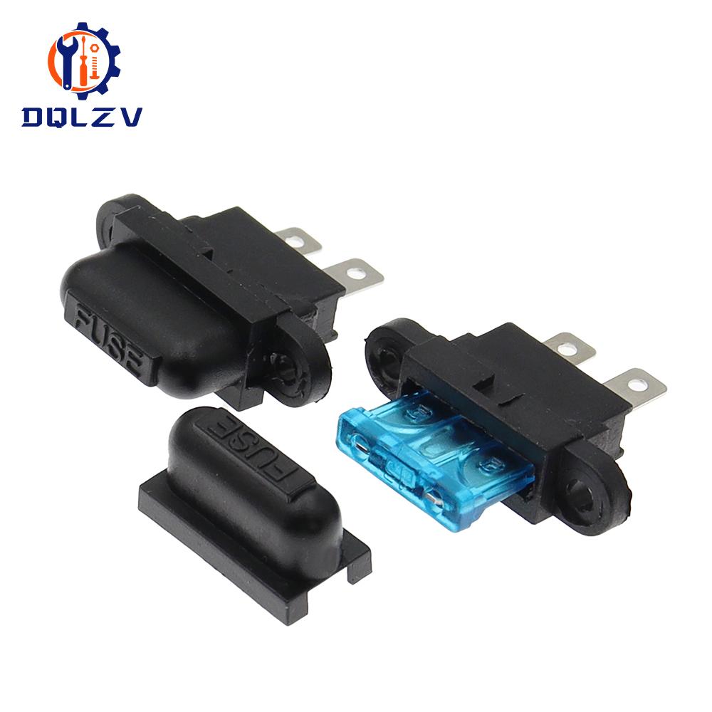 Waterproof Auto Standard Middle Fuse Holder + Car Boat Truck ATC ATO Blade Fuse 5A 7.5A 10A 15A 20A 25A 30A 35A 40A Fuse Holders1