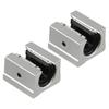 Low Noise Operation with this Set of Two For SBR16UU Aluminium Linear Bearings at 16mm Size for Precision Applications
