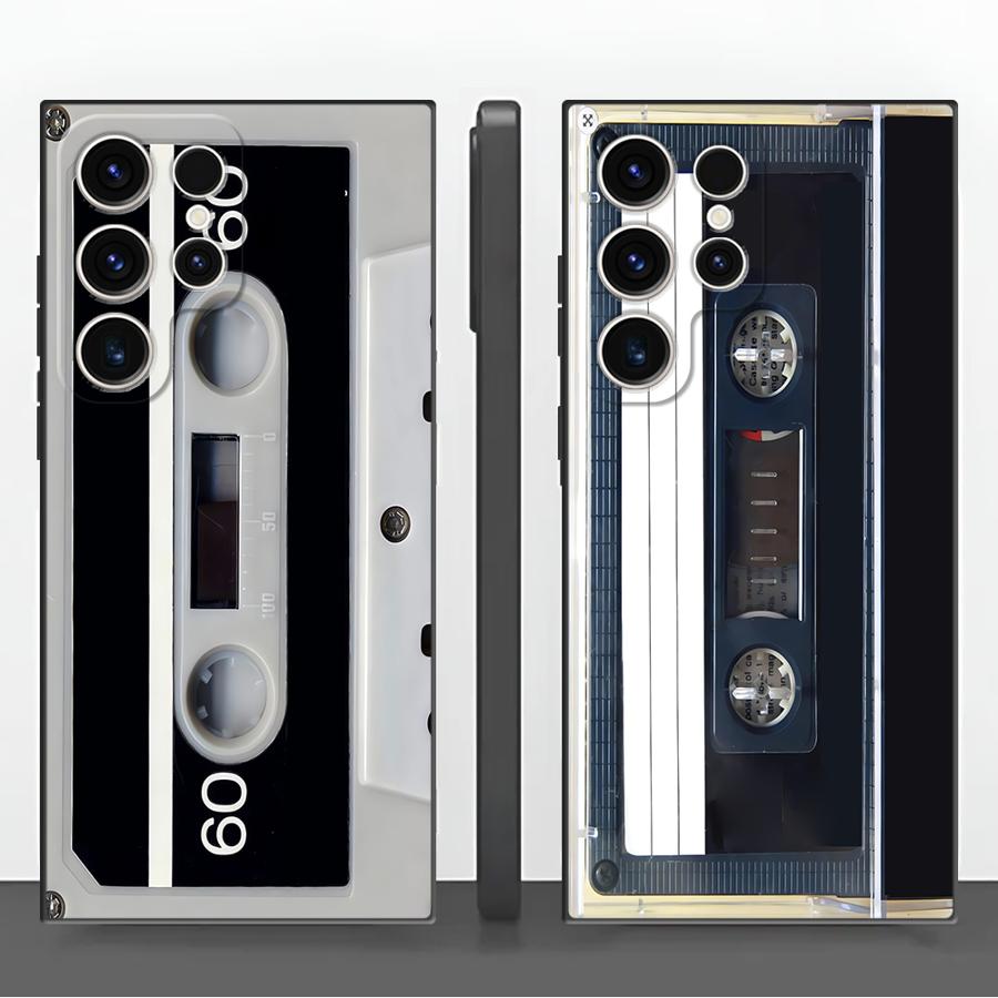 Case for Samsung Galaxy S26 S24 Plus S10 S9 S23 S25 Ultra S21 FE Note 20 Ultra 8 9 10 S20 Funda Phone Cover Vintage Cassette
