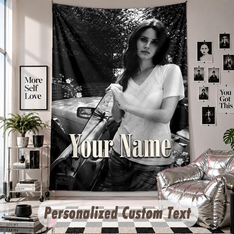 Wandbehang mit individuellem Namen & Text, Lana Del Rey Dekorationstextil für das Schlafzimmer