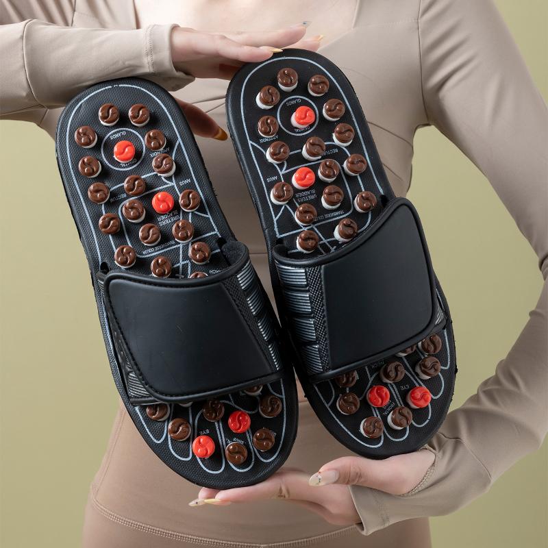 1 Pair Massager Shoes Acupoint Massage Slippers For Feet Unisex Flop Health Care Rotating Feet Chinese Acupressure Home Flip