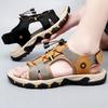 Sandals for Men In Large Size, Trendy Outdoor Sports Leather Sandals and Slippers, Breathable and Versatile Summer Casual Beach Shoes