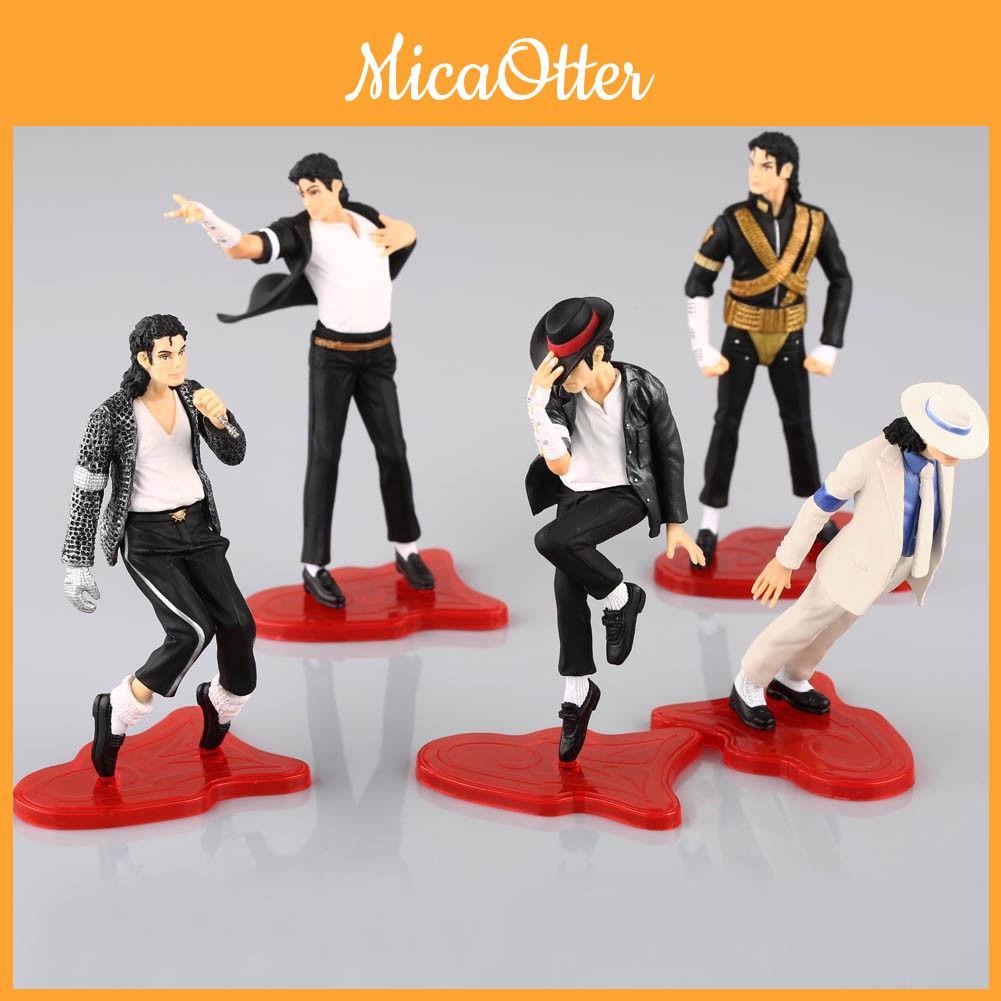 Pop Of King Michael Jackson 4" Figures 5 Pose Figurines Set Doll Gift Statue