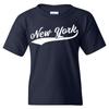 New York City Baseball Script - Hometown Pride Pitcher Youth T Shirt