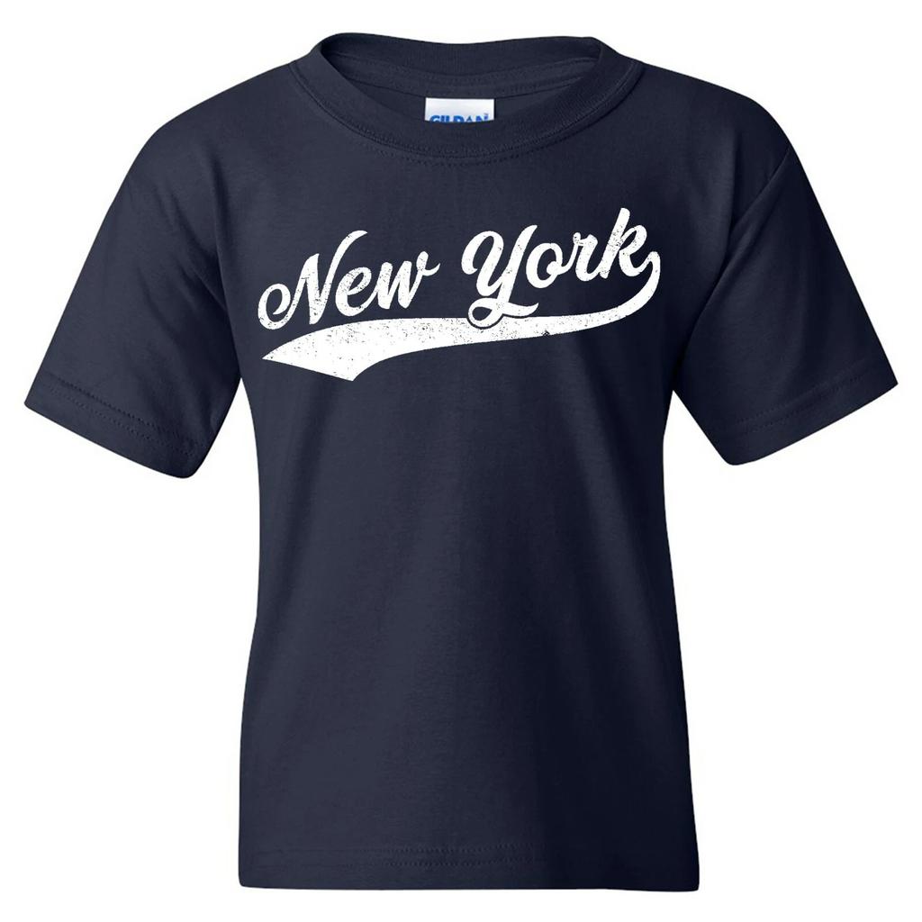 New York City Baseball Script - Hometown Pride Pitcher Youth T Shirt