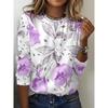Autumn women's long sleeved T-shirt, printed, casual street style