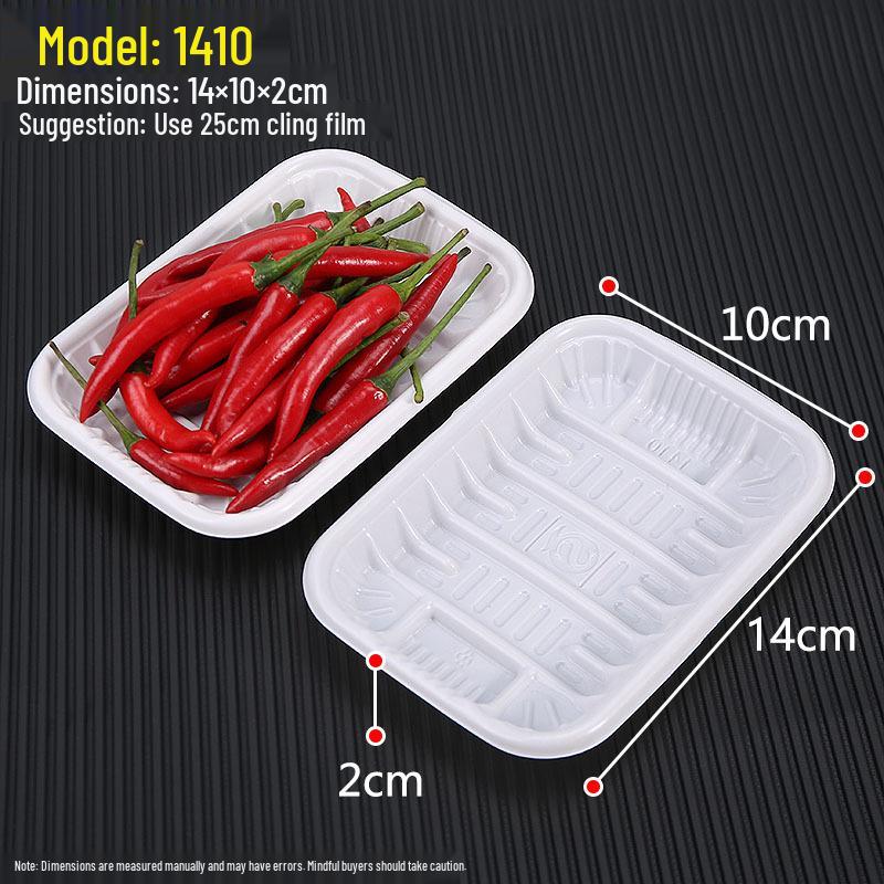 Rectangular Disposable Plastic Tray for Fresh Food & Fruit Packaging