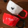 Gift Box Cute Creative Personality Love Mug with Couple Pair Souvenir Gift Ceramic Cup with Spoon Water Cup