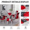 Chair Covers Set Of 1/2/4/6 Pcs, Parson Chair Slipcovers For Dining Room, Removable Kitchen Chair Cover For El And Ceremony