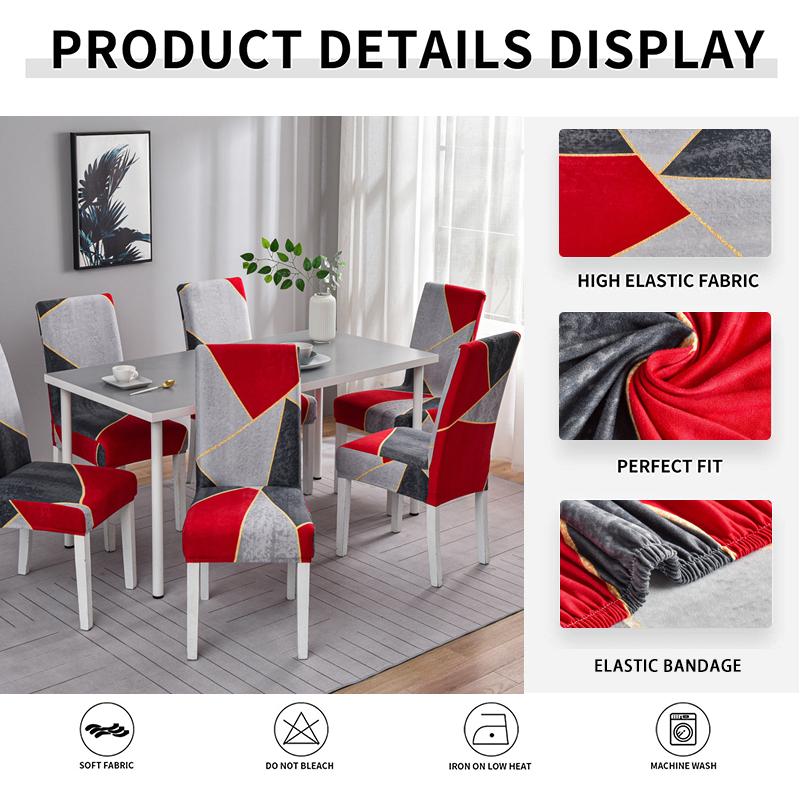 Chair Covers Set Of 1/2/4/6 Pcs, Parson Chair Slipcovers For Dining Room, Removable Kitchen Chair Cover For El And Ceremony