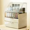 Large Capacity Makeup Organizer with 3 Drawers, Acrylic Cosmetic Storage Box for Vanity Table, Clear Skincare & Perfume Display