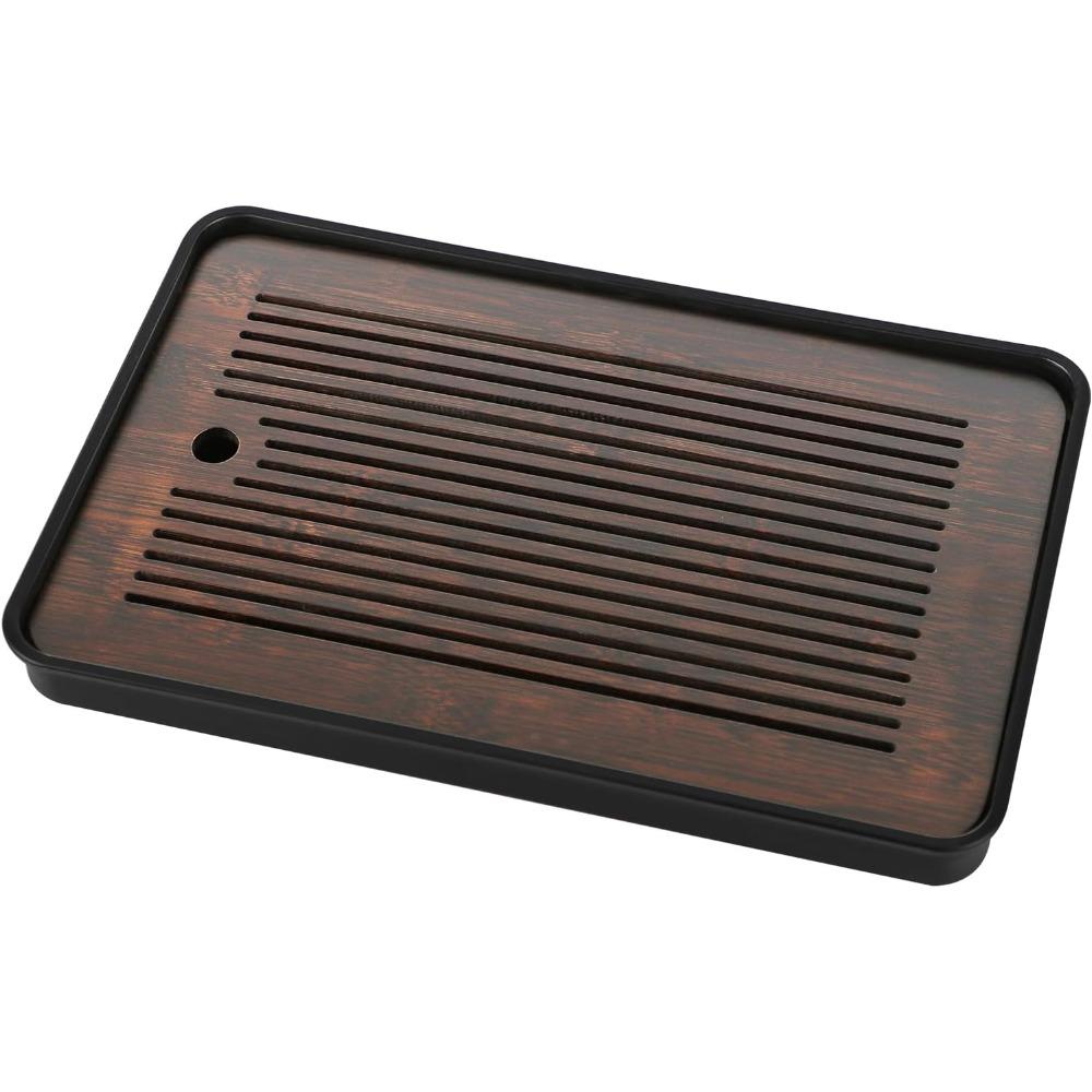 1 Piece Bamboo Tea Table Household Portable Detachable Kung Fu Bamboo Tea Tray Drain Tray Storage Dry Wet Dual Use Easy To Clean